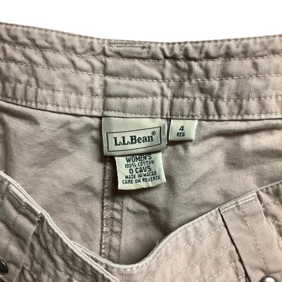 LL Bean Straight Leg Chino Khaki Pants Size 4 - Picture 3 of 7